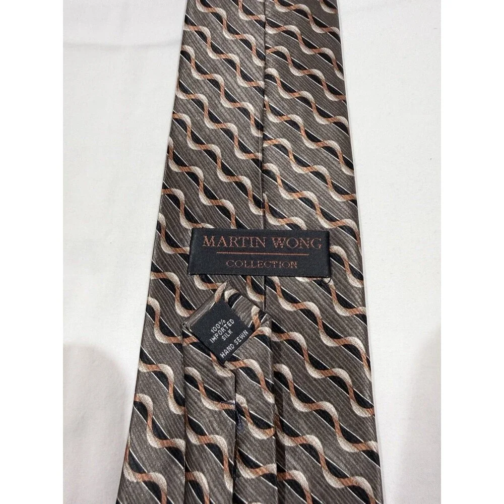 Martin Wong Collection Silk Tie Vintage Design
